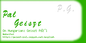 pal geiszt business card